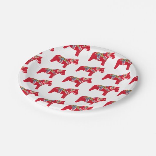 Red Dala Horse Paper Bord (Gekanteld)