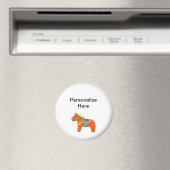 Red Dala Horse Personalized Magnet (Insitu (Vaatwasser))