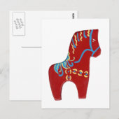 Red Dala Horse Post Kaarten (Voorkant / Achterkant)