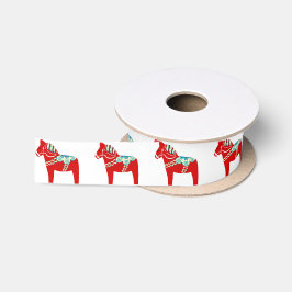 Red Dala Horse Ribbon Satijnen Lint