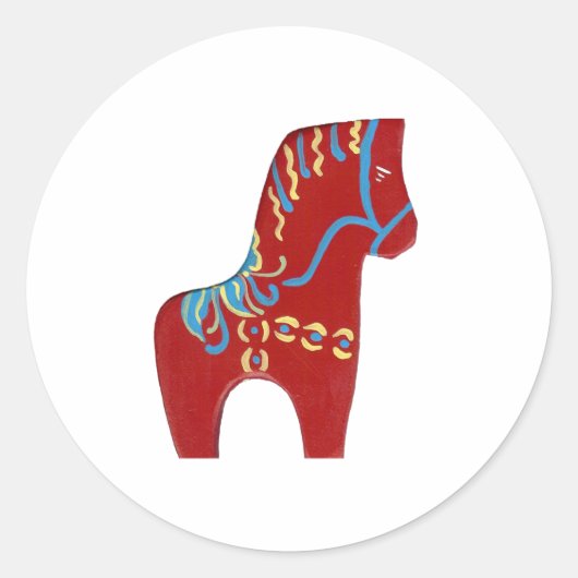 Red Dala Horse Stickers (Voorkant)