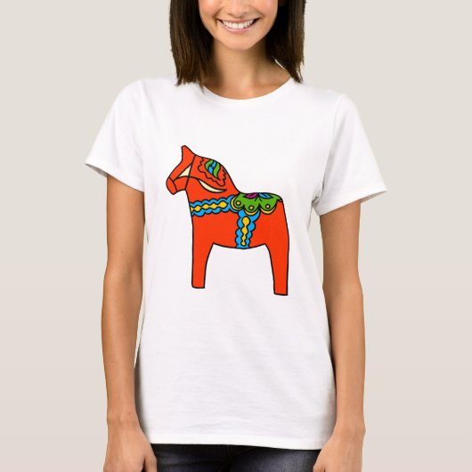 Red Dala Horse T-shirt (Voorkant)
