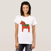 Red Dala Horse T-shirt (Voorkant volledig)