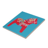 Red Dala Horse Tegel Tegeltje (Zijkant)