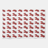 Red Dala Horse Theedoek (Horizontaal)