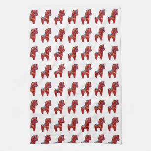 Red Dala Horse Theedoek