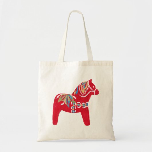 Red Dala Horse Tote Bag (Voorkant)