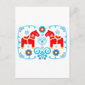 Red Dala Horses Briefkaart (Voorkant)