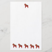 Red Dala Horses Briefpapier (Voorkant)