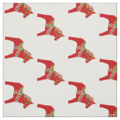 Red Dala Horses Stof (Swatch)