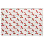 Red Dala Horses Stof (Fat Quarter)