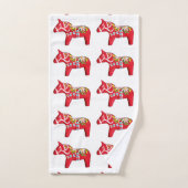 Red Dala Paarden met Daisies Bad Handdoek (Handdoek)