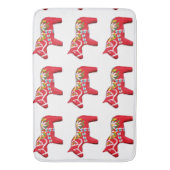 Red Dala Paarden met Daisies Badmat (Voorkant Verticaal)