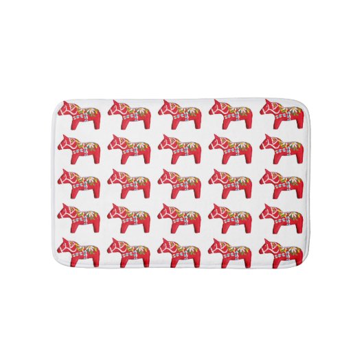 Red Dala Paarden met Daisies Badmat (Voorkant)