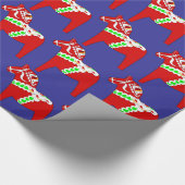 Red Dalarna Horse Cadeaupapier (Hoek)