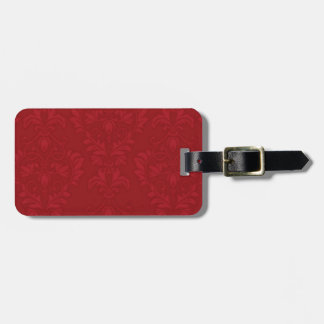 Red Damask Bagagelabel