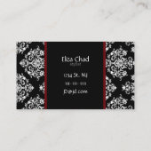 Red Damask Beauty Visitekaartjes (Achterkant)