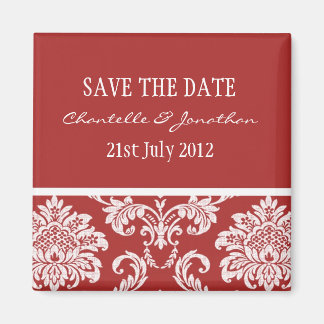 Red Damask bewaart de Datum Magnet