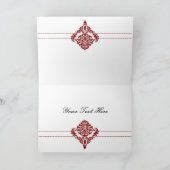 Red damask Business Hartelijk dank Bedankkaart (Binnen)