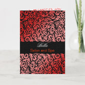 Red damask Business Hartelijk dank Bedankkaart (Voorkant)