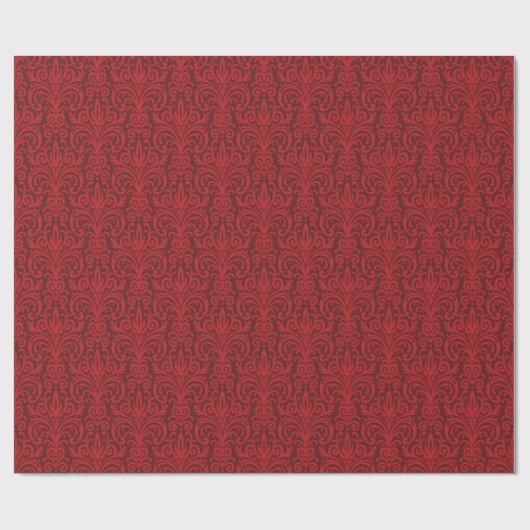Red Damask Cadeaupapier (Vlak)