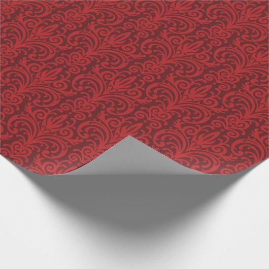 Red Damask Cadeaupapier (Hoek)
