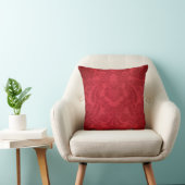 Red Damask  Elegant Brocade Cushion Kussen (Stoel)