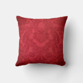 Red Damask  Elegant Brocade Cushion Kussen (Achterkant)