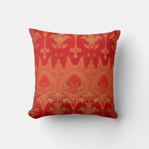 Red Damask  Elegant Brocade Cushion Kussen