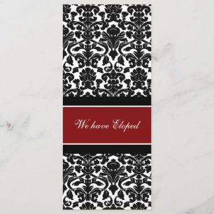 Red Damask Elopement koninklijke kaarten