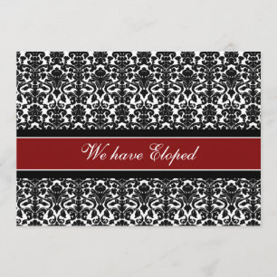 Red Damask Elopement koninklijke kaarten