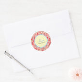 Red Damask Envelope | Merchandise Seal Ronde Sticker (Envelop)
