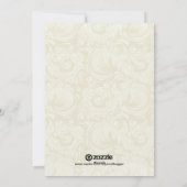 Red Damask Flat Photo-holiday-kaart Feestdagenkaart (Achterkant)