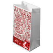 Red Damask Klein Cadeauzakje (Achterkant Gekanteld)
