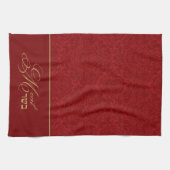 Red Damask Kosher Kitchen Towel voor vlees Theedoek (Horizontaal)
