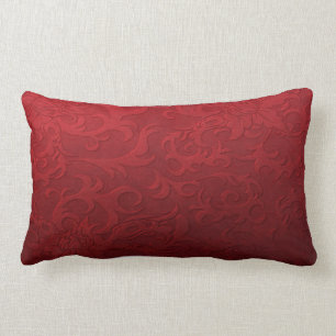 Red Damask look Cushion Kussen