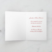 Red Damask net getrouwd foto aankondiging Kaart (Binnen)