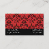 Red Damask Opal Visitekaartje (Achterkant)