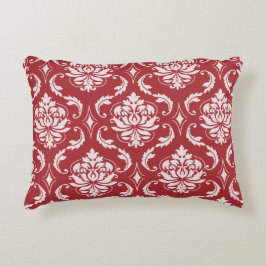 Red Damask  Patroon Accent Kussen
