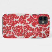 Red Damask Patroon voor I Phone Case-Mate iPhone Case (Achterkant (horizontaal))