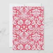 Red Damask Pattern; Chalkboardvintage Kaart (Achterkant)