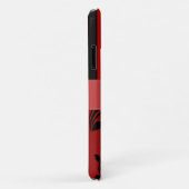 Red Damask, Rode Stripes, Striped, Jouw naam Case-Mate iPhone Case (Achterkant/rechts)