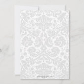 Red damask Sweet Sixteen party Invitation Kaart (Achterkant)