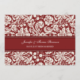 Red Damask trouwde net met aankondiging Kaarten
