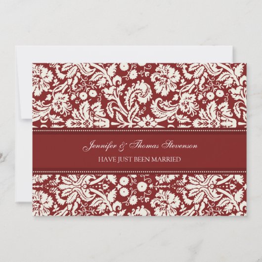 Red Damask trouwde net met aankondiging Kaarten (Voorkant)