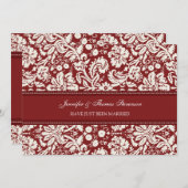 Red Damask trouwde net met aankondiging Kaarten (Voorkant / Achterkant)