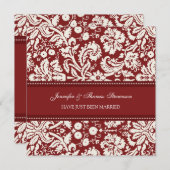 Red Damask trouwde net met aankondiging Kaarten (Voorkant / Achterkant)