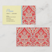 Red Damask Visitekaartje (Voorkant / Achterkant)