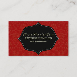 Red Damask visitekaartjes