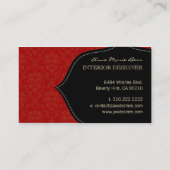 Red Damask visitekaartjes (Achterkant)